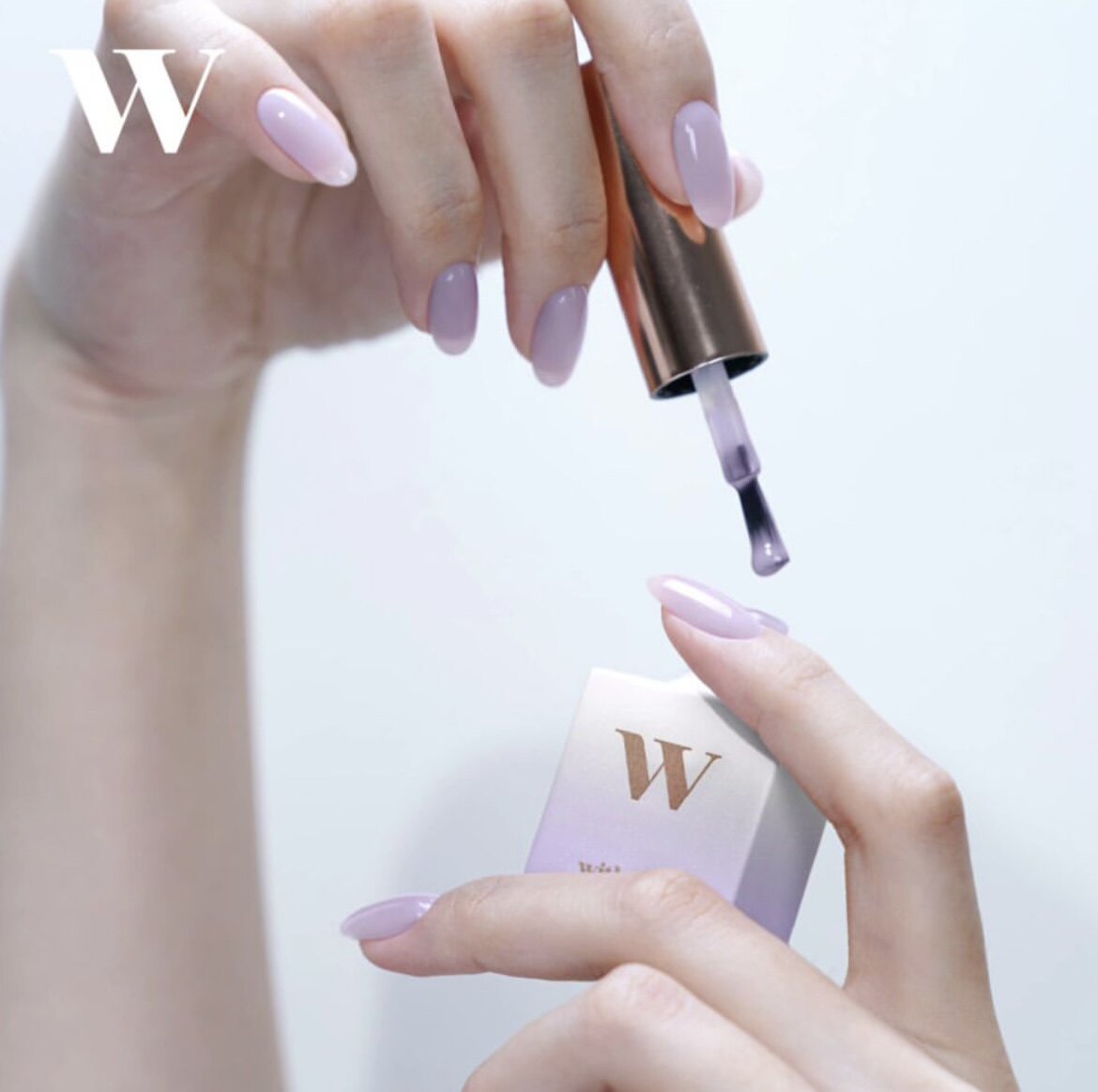 韩国高端甲油胶withshyan冰透色裸色透白春 夏美甲淡淡紫s14仙气