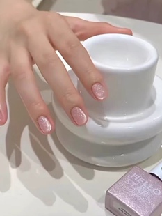 hello star甲油胶粉嫩猫眼色ST05晶石ST04 Pink 韩国微粉Gentle