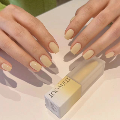 mayour韩国甲油胶显白高级质感透色小鸡黄冰透MS51