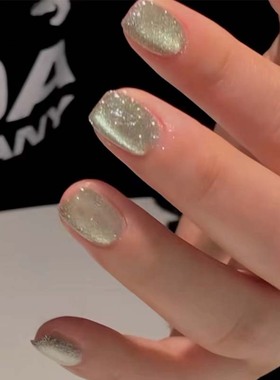 韩国微粉Gentle Pink hello star甲油胶粉嫩绿色猫眼晶石显白ST50