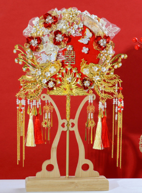 喜扇双面婚扇中式出嫁