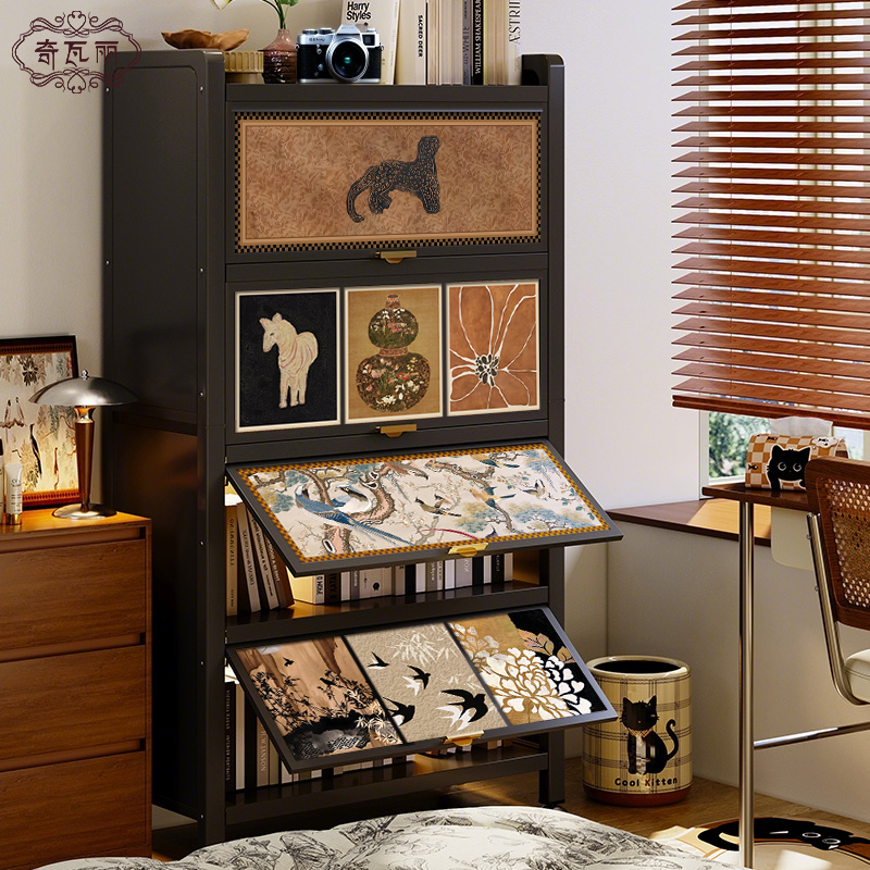 【种草10w+】中古风钢制书柜家用