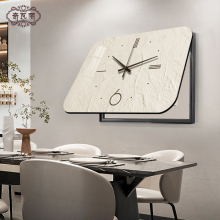 现代简约电表箱装饰画2024新款带钟表遮挡配电箱盒餐厅挂画免打孔