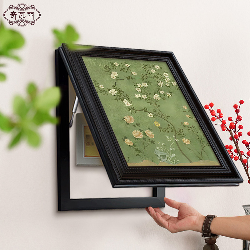 法式中古风电表箱装饰画竖款配电箱电源总开关遮挡电闸盒挂画饭厅