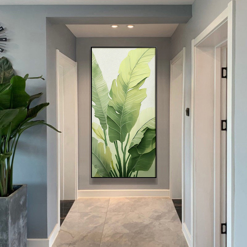 家大业大玄关装饰画现代简约走廊过道玄幻挂画竖版入户正对门壁画