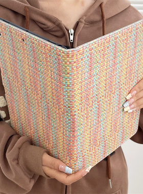 彩虹编织彩印适用ipad保护壳pro2021新款10.2寸苹果air5/4/3平板9.7皮套mini6防摔2022ipad10第九代iapd8软壳