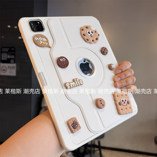 360旋转亚克力带笔槽适用苹果iPad11代a16保护套10代10.9立体Pro11寸10.2/9.7可爱a2902卡通air8皮套12.9外壳