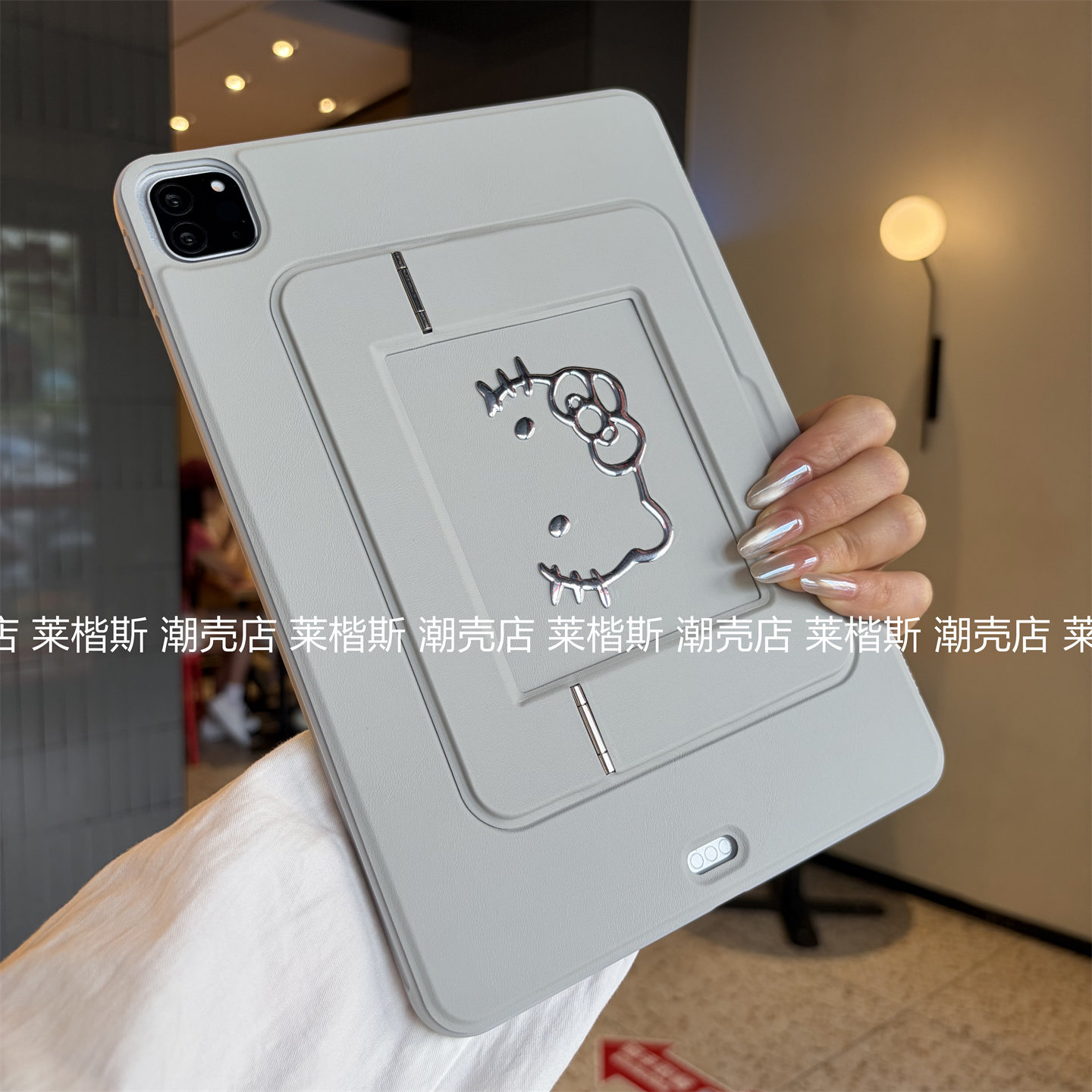 可爱浮雕手提支点硅胶壳适用苹果iPad11代10保护套Air6第789代平板10.2防摔9.7全包a2602横竖支撑pro11单后壳