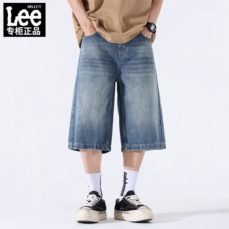 Lee夏季薄款天丝牛仔短裤