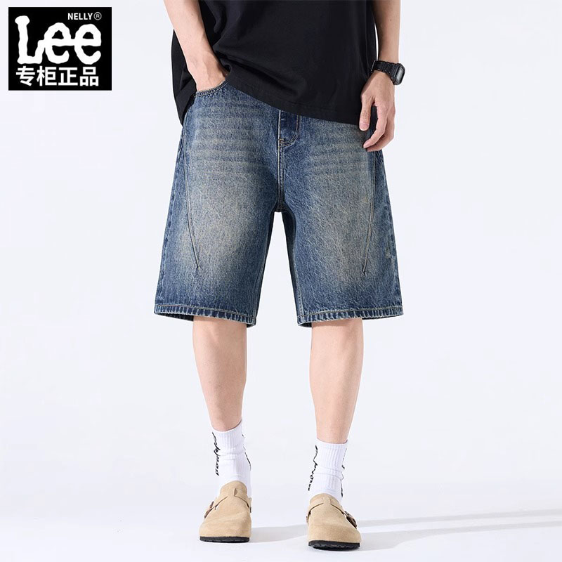 Lee夏季薄款透气牛仔短裤