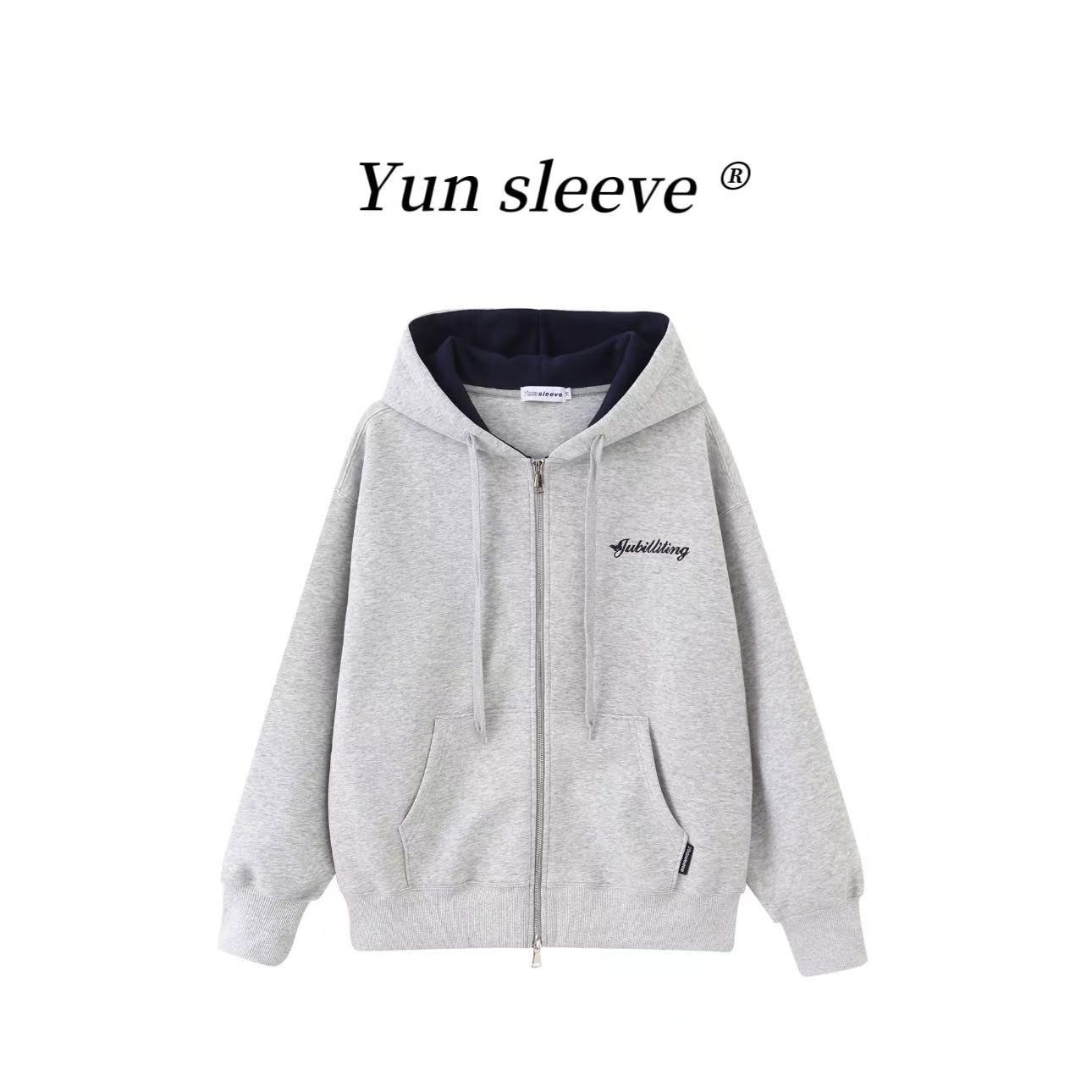 【一一专享】冬季新款2025加绒加厚刺绣抽绳外套上衣D2539