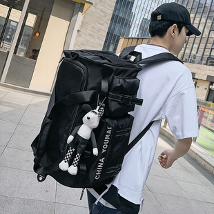 双肩包多功能手提旅行包大容量健身包男运动训练包短途行李收纳袋