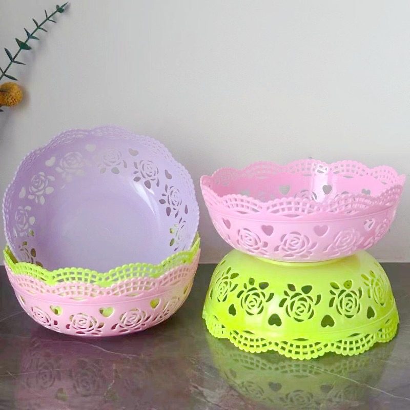 塑料花式镂空零食干果盘