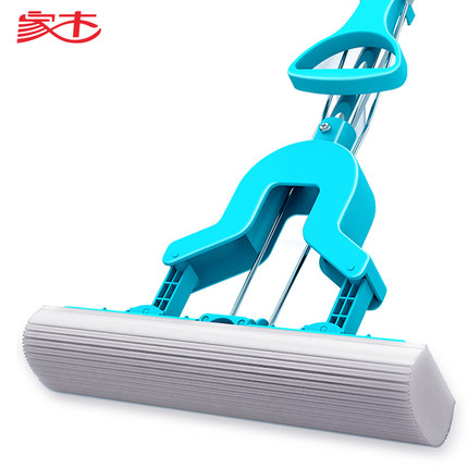 拖把头 海绵吸水拖把免手洗海棉拖对折式家用卫生间胶棉拖把懒人