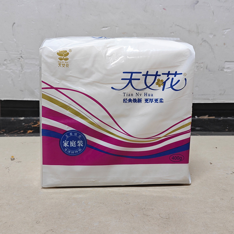 天女花系列特柔压花刀切纸原生木浆纸刀切厕纸家用卫生纸清洁用纸