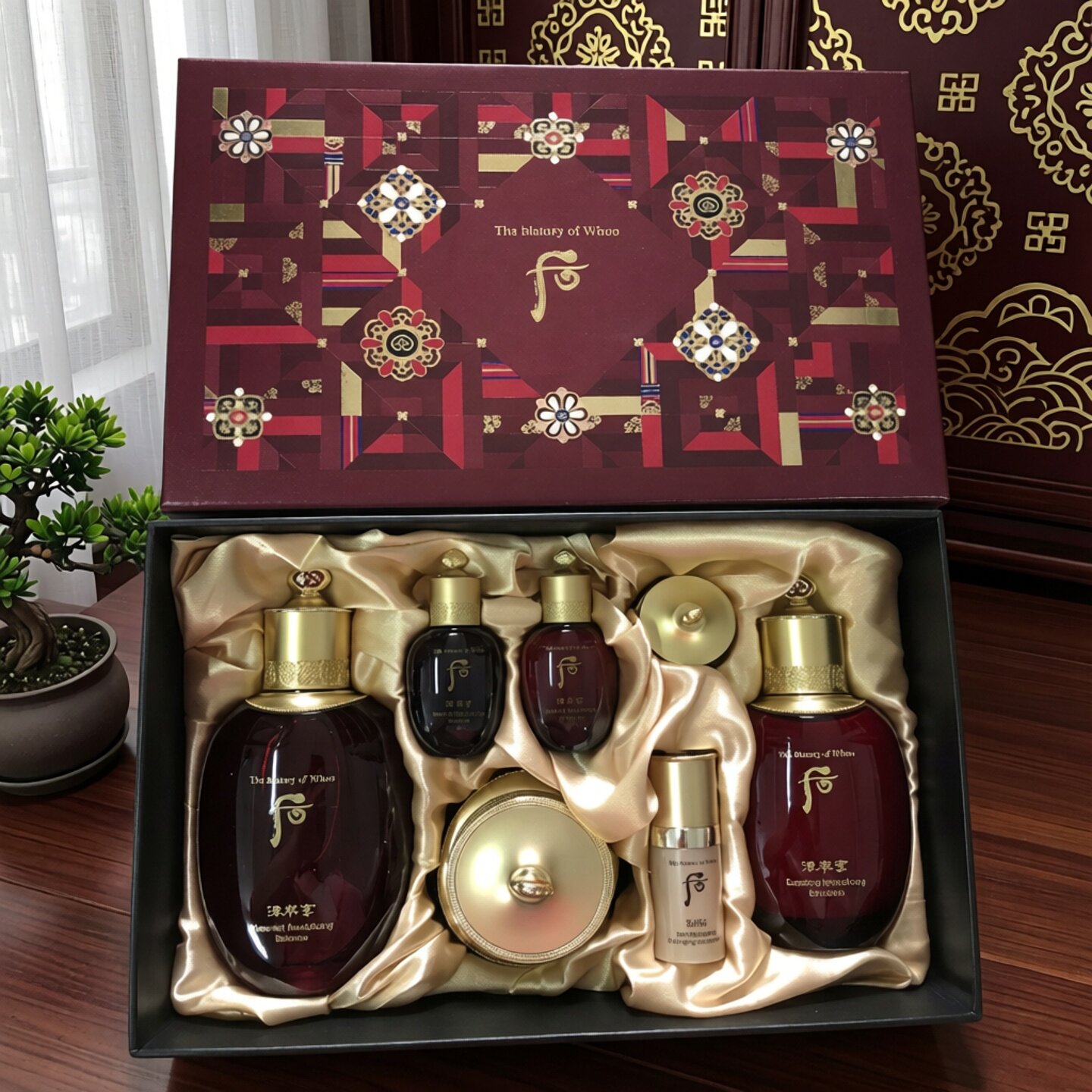 韩国正品whoo后津率享水乳面霜三件套盒抗皱补水紧致提拉免税版