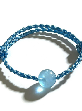 天然海蓝宝手绳闺蜜补水礼物