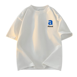 欧洲站情侣高端扎染字母圆领短袖t恤2026新款夏季宽松美式半袖男