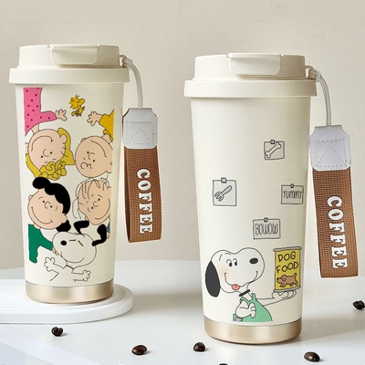 定制礼品大容量保温杯吸管水杯不锈钢内胆车载咖啡杯便携外带水壶