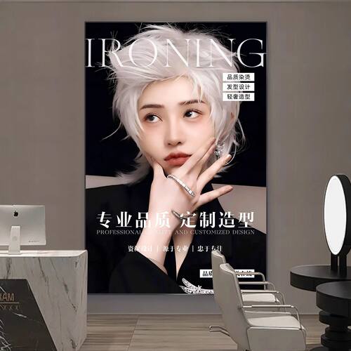 美发店装饰画理专用画剪