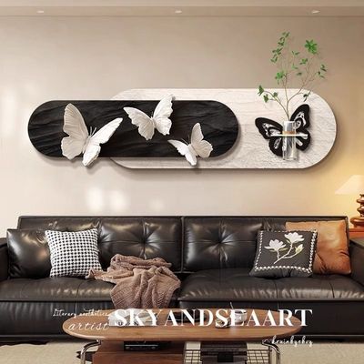 中古风蝴蝶水培绿植客厅