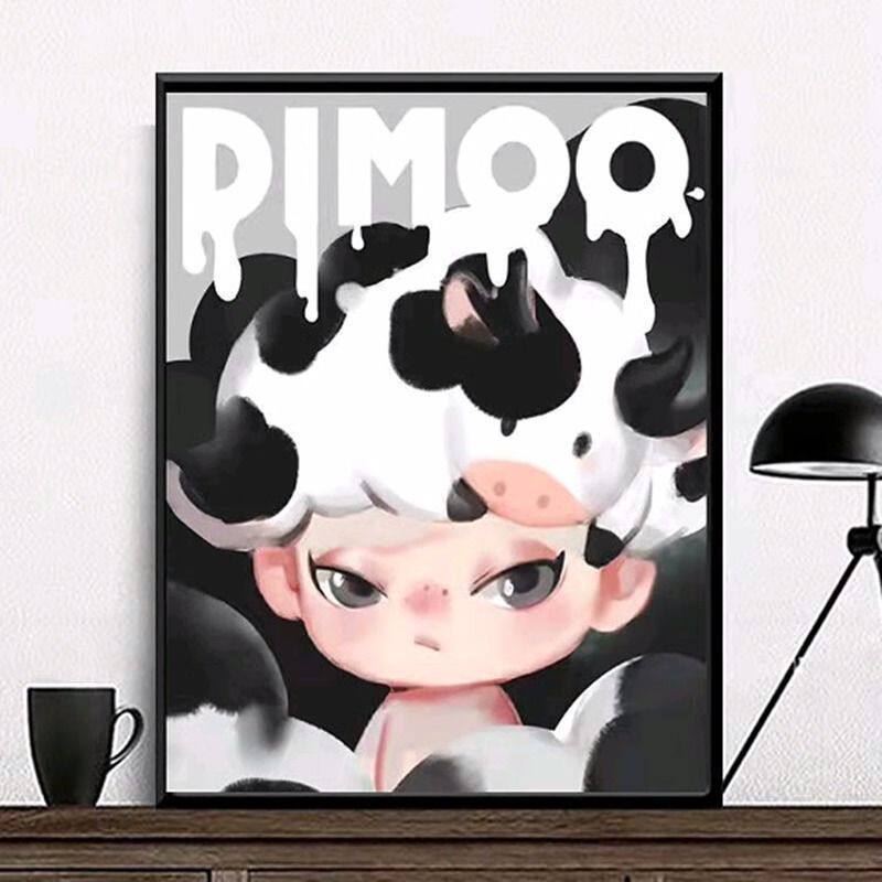 卡通人物简约现代治愈系客厅卧室装饰画墙面挂画壁画