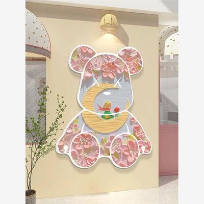 创意鲜花暴力熊装饰画店