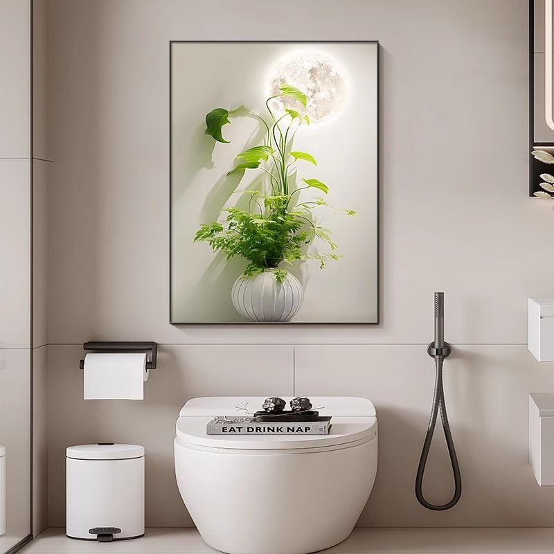 高档铝合金框植物花卉浴室卫生间装饰画清新简约现代防水挂图片