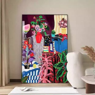马蒂斯装饰画抽象派客厅落地大幅背景墙壁挂画色彩小众艺术高级感
