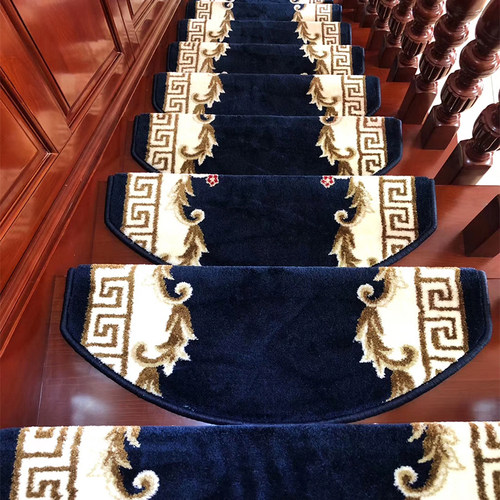 别墅楼梯踏步垫免胶防滑隔音欧式台阶地垫环保竹纤维楼梯地毯定制