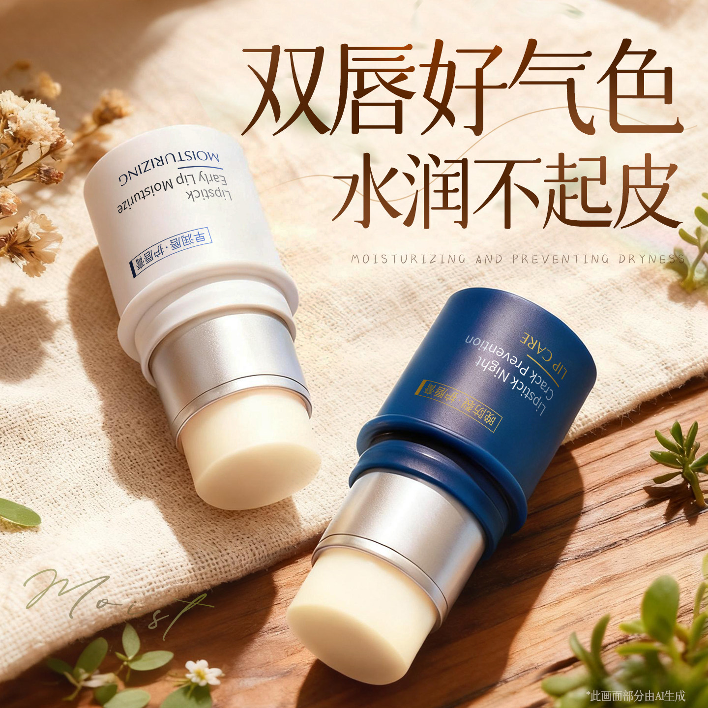 润唇膏女保湿滋润补水防干裂去死皮淡化唇纹哑光官方旗舰店正品男