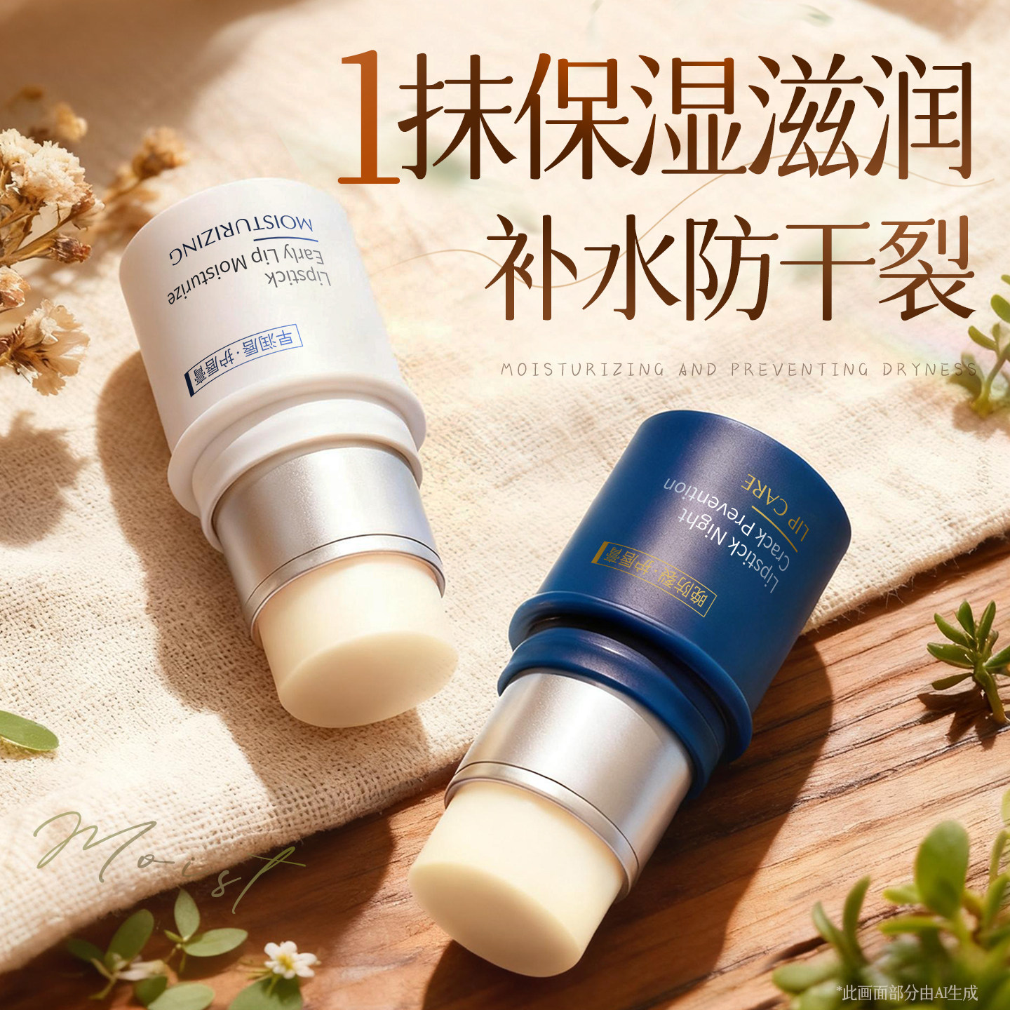 润唇膏女保湿滋润补水防干裂去死皮淡化唇纹哑光官方旗舰店正品男