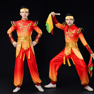 打鼓演出服装成人敲鼓大鼓中国鼓女男威风锣鼓战鼓表演服2026新款