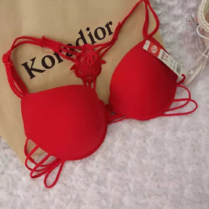一夜暴富韩版少女内衣前扣蝴蝶花美背时尚爆款正品文胸女防下垂
