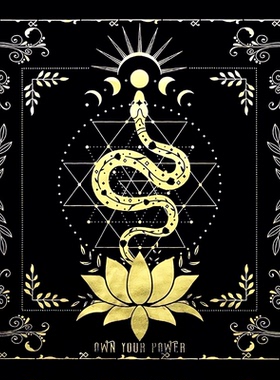 罗牌塔桌布塔牌罗牌黑色烫金垫子推牌绒布塔luo拍照背景布高级感