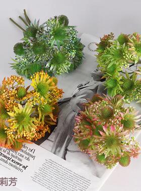 松果菊仿真花把束塑料花