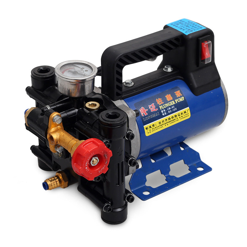 农用12v高压水泵洗车水泵自吸泵高压打药机双缸柱塞打果园水泵