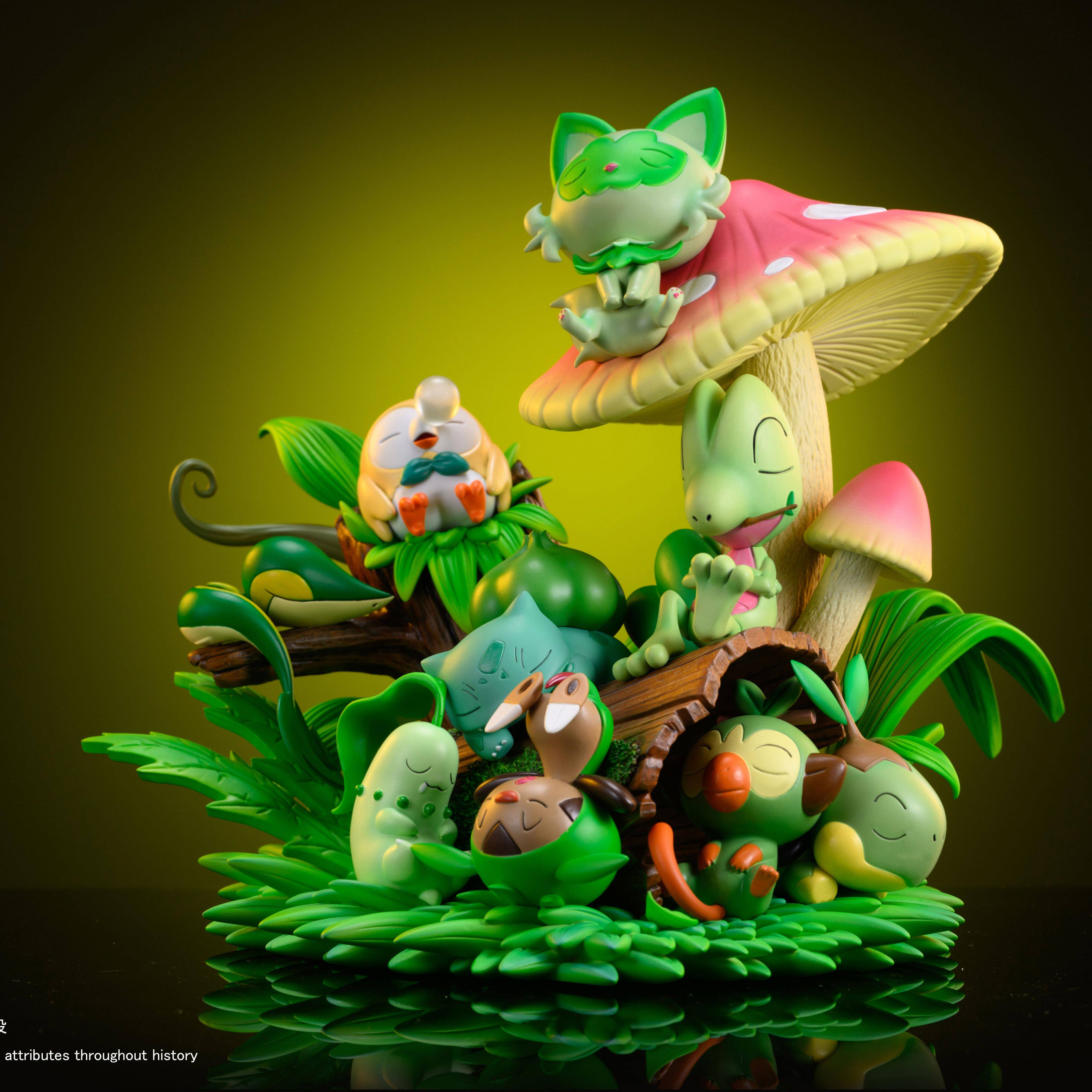 加单【模兜gk】sun 御三家睡眠草系大家族 手办