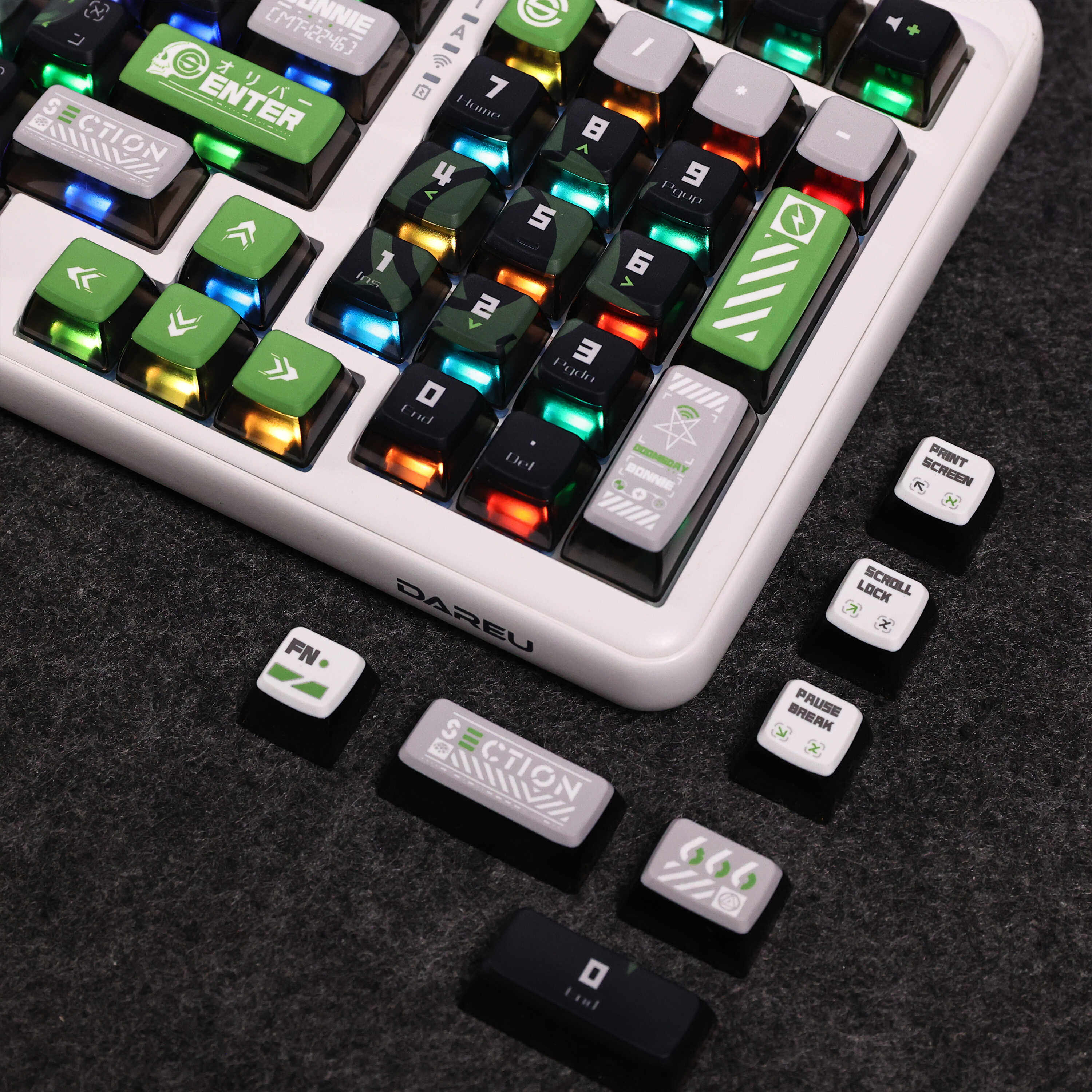BONNIES CUSTOMIZED KEYCAPS ARE MULTI-SIDED SUBLIMATION PUDDING PROCESS AND TWO-DIMENSIONAL KEYCAPS ARE ADAPTED TO THE UNITED STATES AND LION