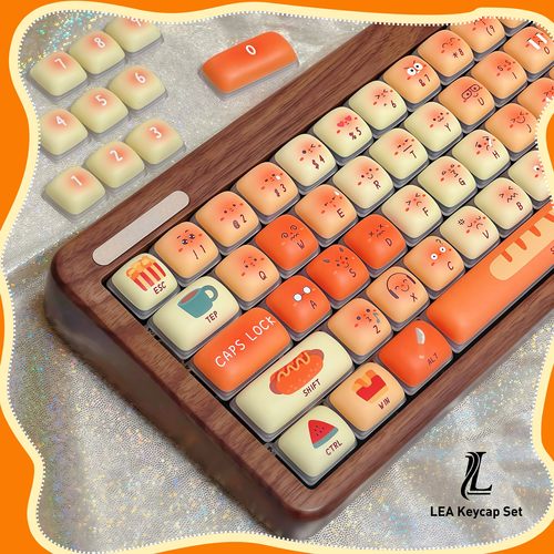 LEA麦屿馒头面包主题可爱键帽