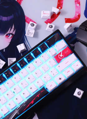 yukiaim键帽五面热升华PBT材质客制化原厂适配wooting60he 美加狮