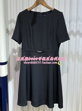 PRICH专柜正品 25年夏款 时尚百搭通勤优雅圆领连衣裙PROWF2403E