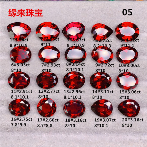 天然大克拉鸽血红石榴裸石