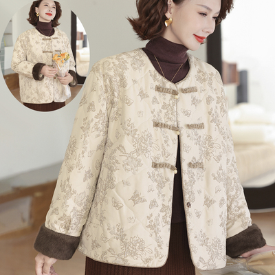 50多岁妈妈秋冬外套羽绒棉服