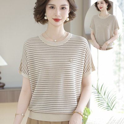 洋气妈妈夏装新款短袖小衫