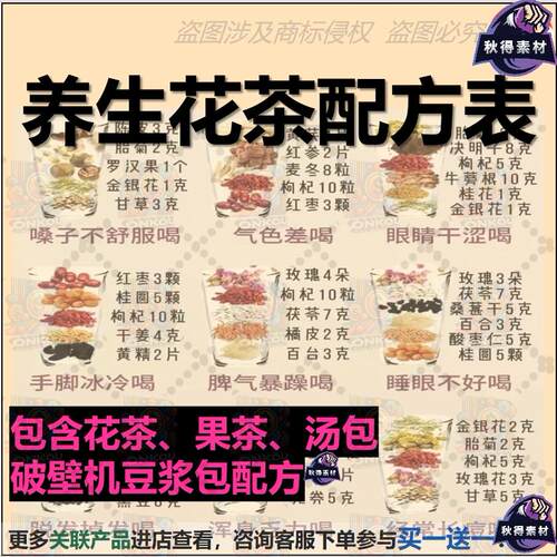 养生花茶配方大全电子版 含花茶 果茶 汤包 豆浆包 科学搭配配方