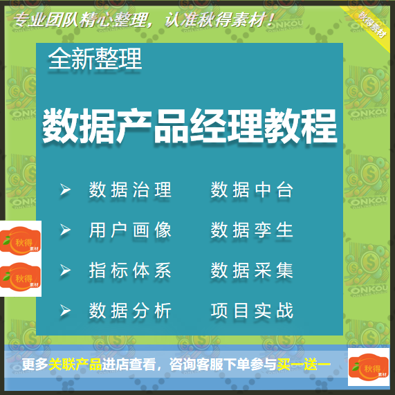 2024数据产品经理入门专行课程教程数据治理用户画像数据中台指标