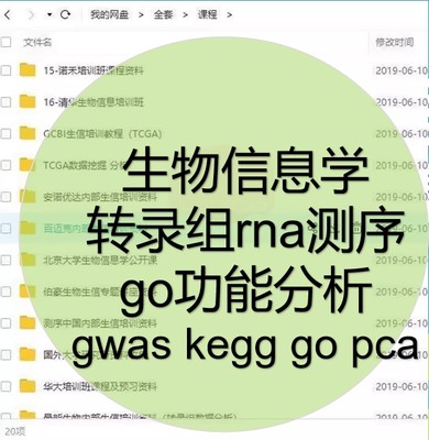 生物信息学转录组rna测序go功能分析gwas