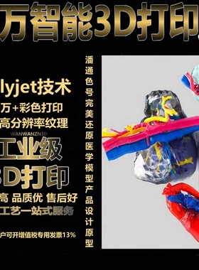 3D打印服务定制彩色医学手板模型高精度艺术Polyjet光敏树脂包邮