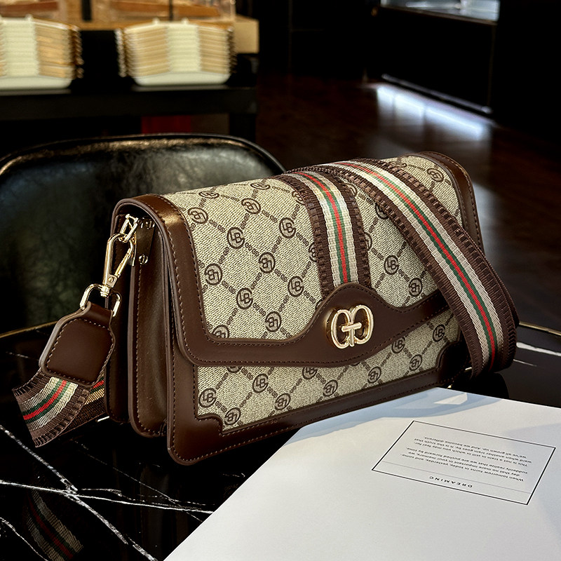 包包女包2026年新款中年妈妈高级感女式小方包老花单肩斜挎小包潮